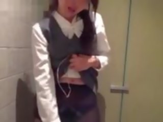 Japoniškas ofisas dukra yra secretly ekshibicionistas ir kamera