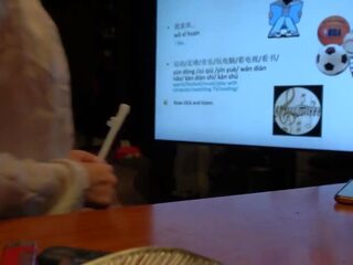 Čánske učiteľka má špinavé klip s študent počas súkromné trieda (speaking čánske) dospelé film filmy