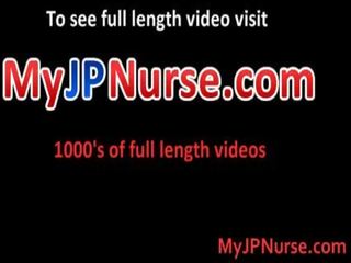 Doskonały lubieżny japońskie pielęgniarki ssanie