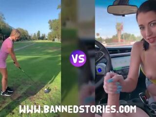 Zakázaný stories golf neslušné battle: gabbie versus alex