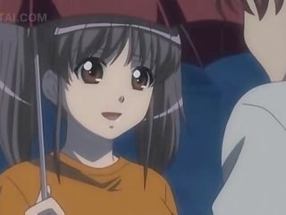 Anime makea adolescent näyttää hänen mulkku imevien taidot