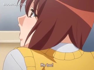 Simpatiska anime skola mīļš tasting un jāšanās johnson