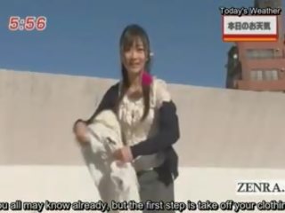 Subtitled däli japan news towel rubbing demonstration