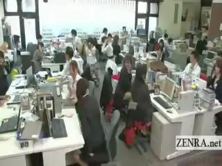 Subtitled enf japonská kancelář dámy safety cvičení proužek