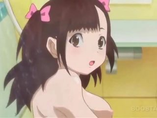 Kylpyhuone anime aikuinen elokuva kanssa viaton teinit alasti damsel