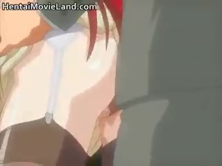 Szexi vöröshajú anime szépség jelentkeznek apró kéjbarlang part4